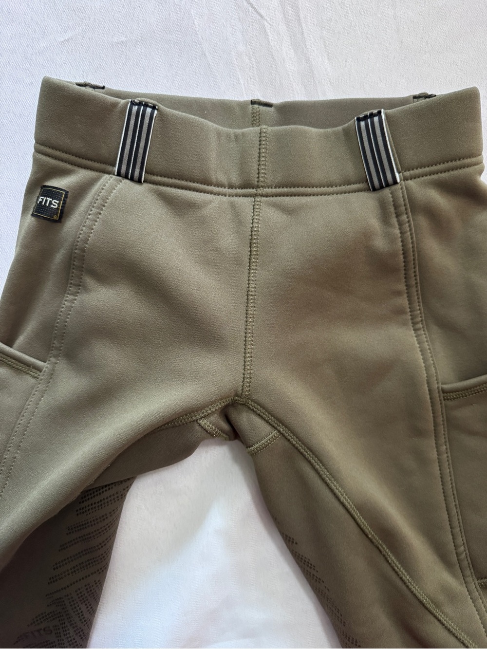 Olive Green Performance Riding Leggings - Picture 4 of 7